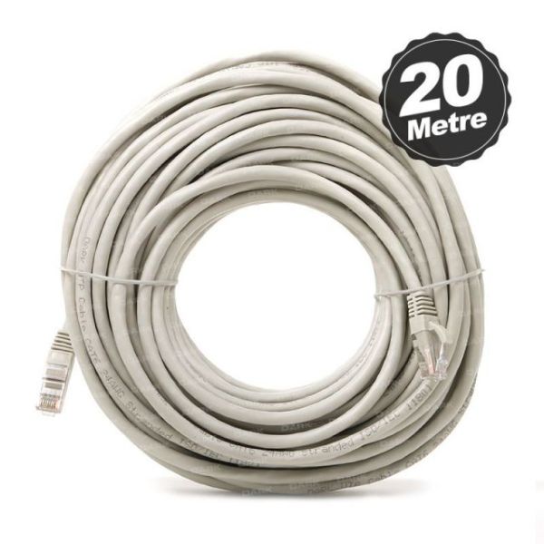 DK-CB-NT6U2000G CAT6 20M UTP Awg 24/7 Bakır Gri Patch Network Kablosu
