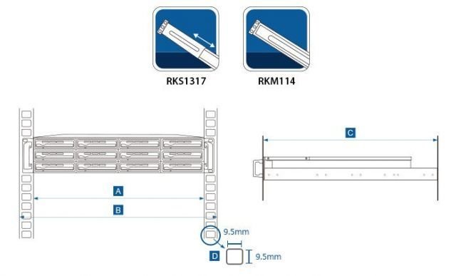RKS1317 SLİDİNG RAİL KİT FOR 1U,2U,3U SERVER