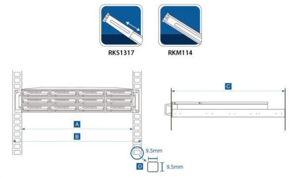 RKS1317 SLİDİNG RAİL KİT FOR 1U,2U,3U SERVER