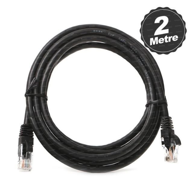 DK-CB-NT6U200B CAT6 2M UTP Awg 24/7 Bakır Siyah Network Kablosu