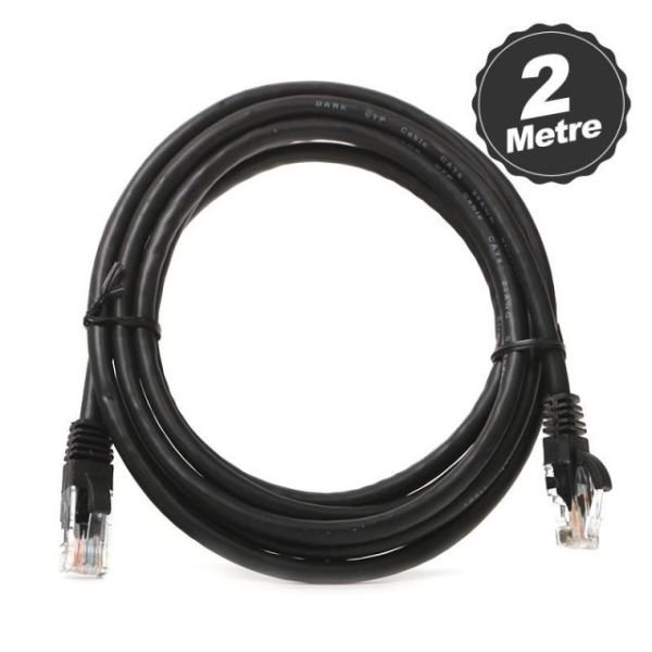 DK-CB-NT6U200B CAT6 2M UTP Awg 24/7 Bakır Siyah Network Kablosu