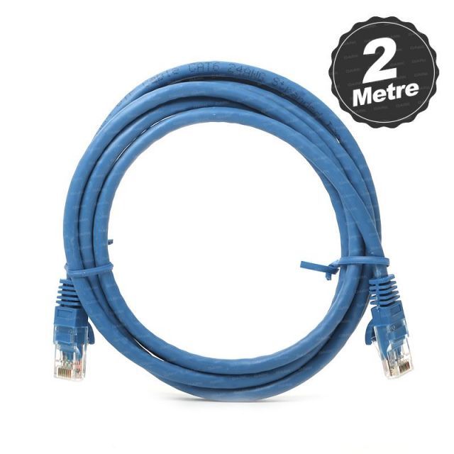 DK-CB-NT6U200BU CAT6 2M UTP Awg 24/7 Bakır Mavi Patch Network Kablosu