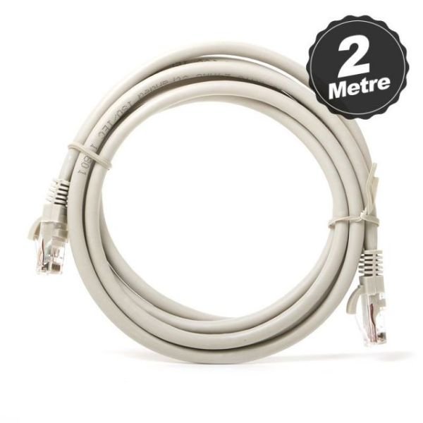 DK-CB-NT6U200G CAT6 2M UTP Awg 24/7 Bakır Gri Patch Network Kablosu