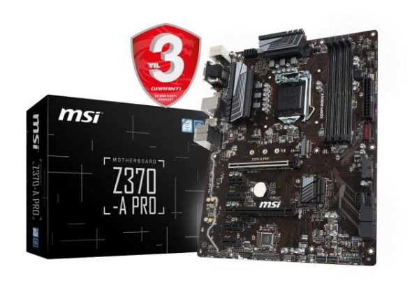 Z370-A-PRO Intel Z370 1151 DDR4 4000MHz DVI/VGA Anakart