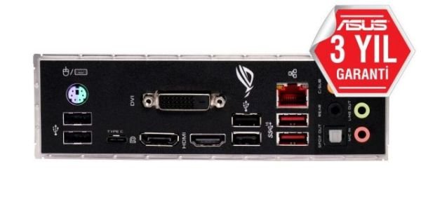 ROG-STRIX-B360-F-G Intel B360 1151 DDR4 2666MHz DP/HDMI/DVI M2 USB3.1 AURA RGB Anakart