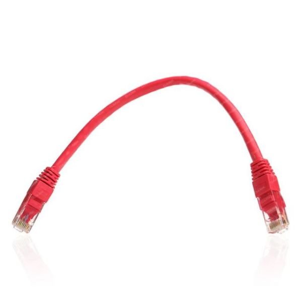 DK-CB-NT6U25R CAT6 0.25M Cu Awg 24/7 UTP Kırmızı Network Kablosu