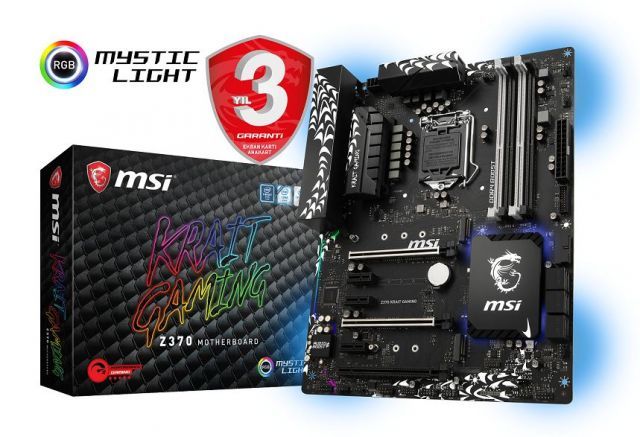 Z370-KRAIT-GAMING Intel Z370 1151 DDR4 4000MHz HDMI/DVI Gaming Anakart