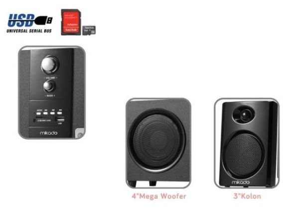 MD-729FM 5+1 20W 5W*5 USB,SD,FM Destekli Multimedia Hoparlör