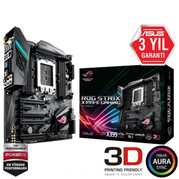 ROG-STRIX-X399-E-G AMD X399 TR4 DDR4 3600MHz M2 USB3.1 WiFi AURA RGB Anakart