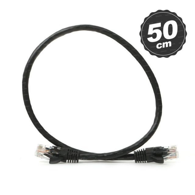 DK-CB-NT6U50B CAT6 0.5M UTP Awg 24/7 Bakır Siyah Network Kablosu