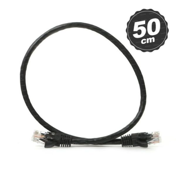DK-CB-NT6U50B CAT6 0.5M UTP Awg 24/7 Bakır Siyah Network Kablosu
