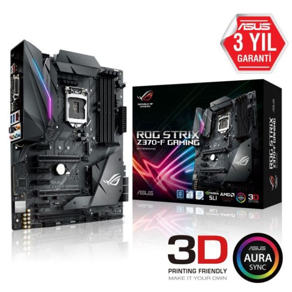 ROG-STRIX-Z370-F Intel Z370 1151 DDR4 4000MHz HDMI/DP Gaming Anakart