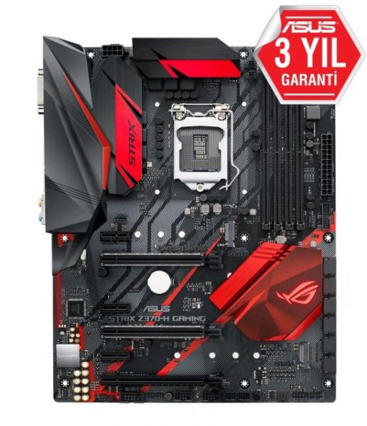 ROG-STRIX-Z370-H Intel Z370 1151 DDR4 4000MHz HDMI/DVI/DP Anakart