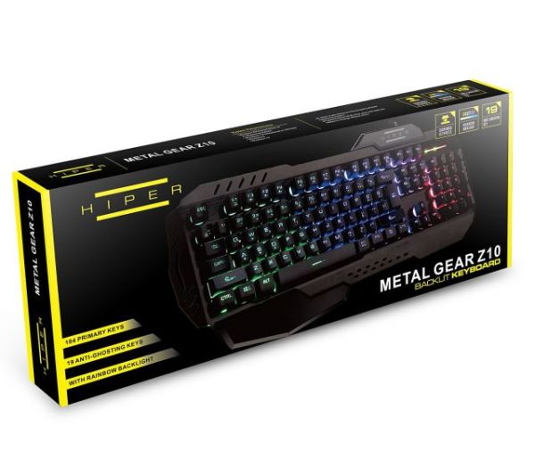 METALGEARZ10 METAL GEAR Z10 Gaming Klavye Mekanik Hisli Metal Kasa Rainbow