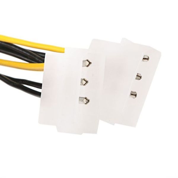 DK-CB-P104 2x Molex 4pin/6+2pin PCI-E Dönüştürücü Güç Kablosu