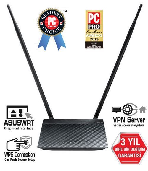 RT-N12HP 300Mbps 4Port 2x9dBi Anten High Power AP Router Repeater