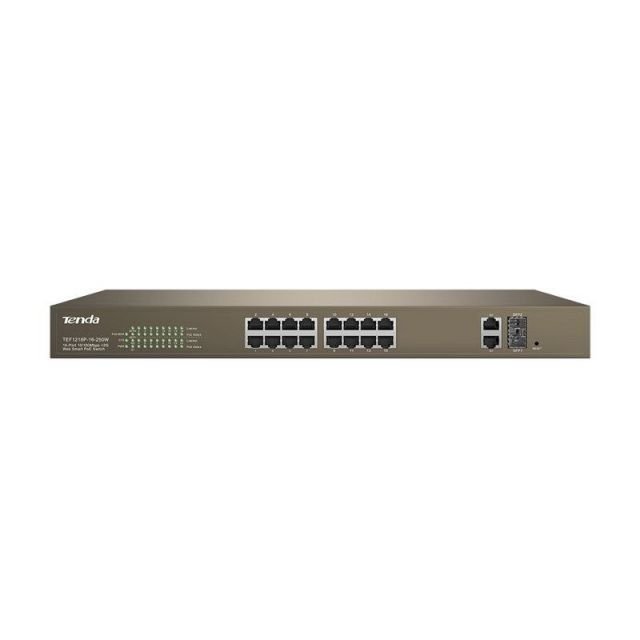 TEF1218P-16-250W 802.3af/at/230W Güç/2x10/100/1000Base-T/2x1000 SFP