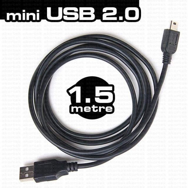 DK-CB-USB2MINI 1.5M USB 2.0 USB - Mini USB 5 Pin Kablo
