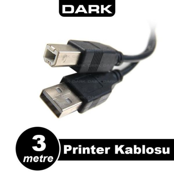 DK-CB-USB2PRNL300 3 Metre USB 2.0 Printer ve Data Kablosu