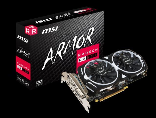 RX-570-ARMOR-4G-OC RX570 4GB 256B GDDR5 DVI/HDMI/DP AMD Ekran Kartı