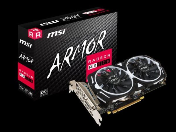 RX-570-ARMOR-4G-OC RX570 4GB 256B GDDR5 DVI/HDMI/DP AMD Ekran Kartı