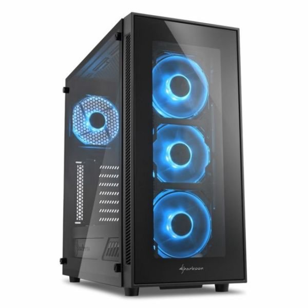 TG5-BLUE Pencereli Powersız 4xLED Mavi Fanlı ATX Kasa