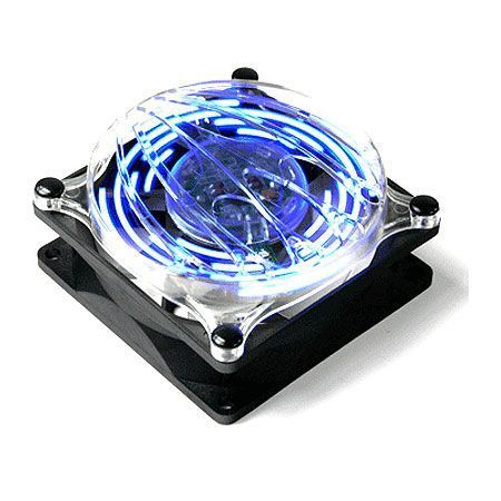 A2453 Mavi Ledli Efektli, 8x8x4cm, 1800RPM, 19dBA, 22CFM, 4 pin, 30000 saat
