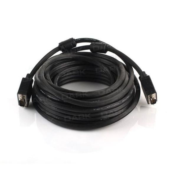 DK-CB-VGAL1000 10M Ferrit Core EMI/RFI Filtreli M/M VGA Görüntü Kablosu