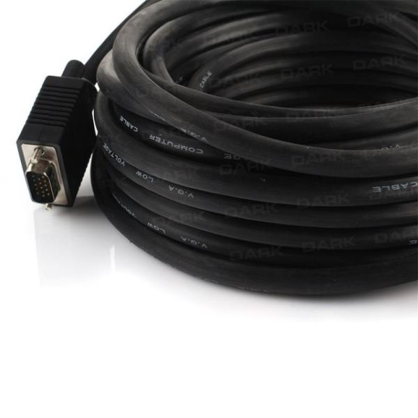 DK-CB-VGAL1000 10M Ferrit Core EMI/RFI Filtreli M/M VGA Görüntü Kablosu