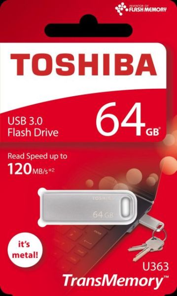 THNU363S0640E4 64GB Biwako USB3.0 Metalik Gri USB Bellek