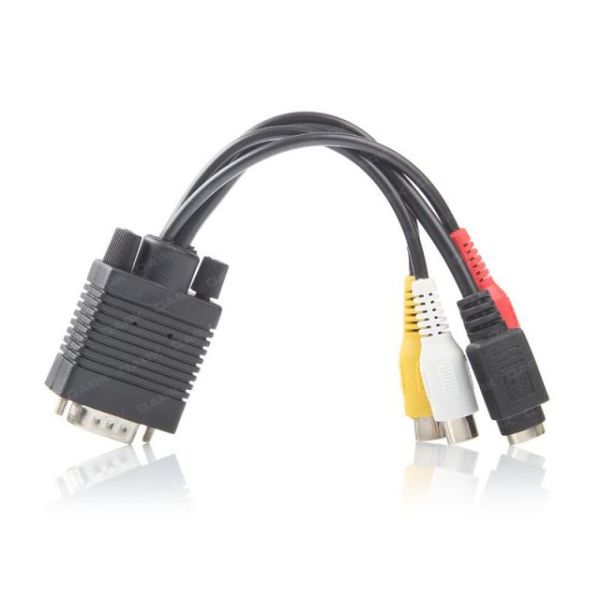 DK-CB-VGAXS35 VGA- S-VİDEO ve 3.5mm Komposite Çevirici Bağlantı Kablosu