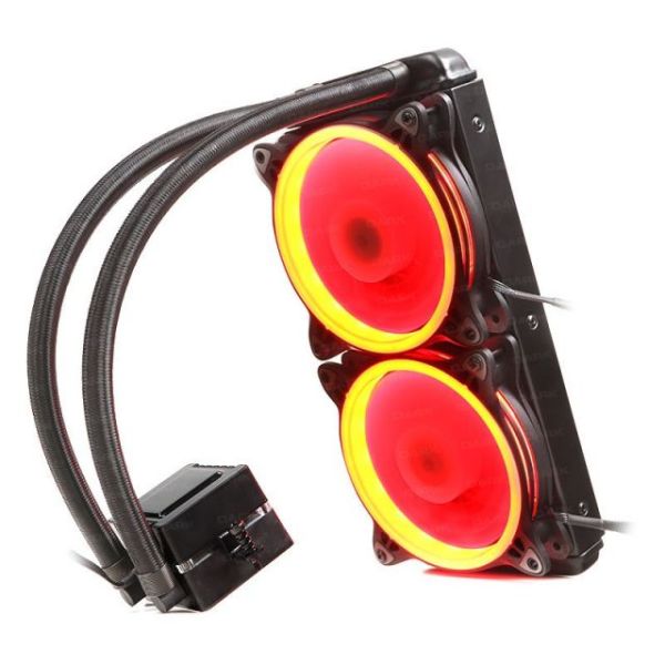 DKCCW242R AquaForce W242R 12 cm Çift Fanlı 240mm Kırmızı Ledli Sıvı Sogutma