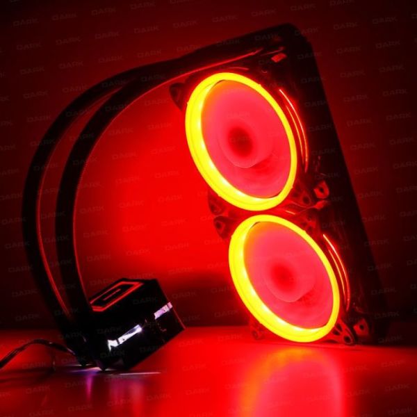 DKCCW242R AquaForce W242R 12 cm Çift Fanlı 240mm Kırmızı Ledli Sıvı Sogutma