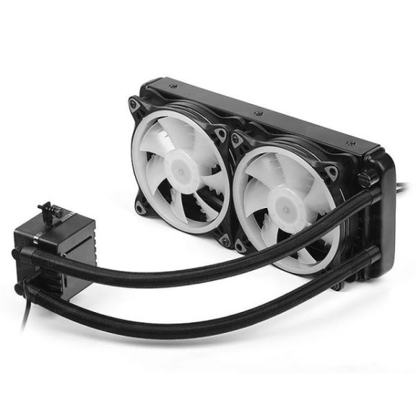 DKCCW242R AquaForce W242R 12 cm Çift Fanlı 240mm Kırmızı Ledli Sıvı Sogutma
