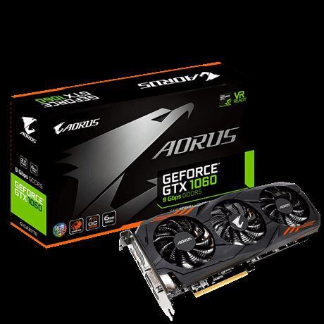 GV-N1060AORUS-6GD GTX1060 6GB 192B GDDR5 DVID/HDMI/DP Nvidia Gaming Ekran Kartı