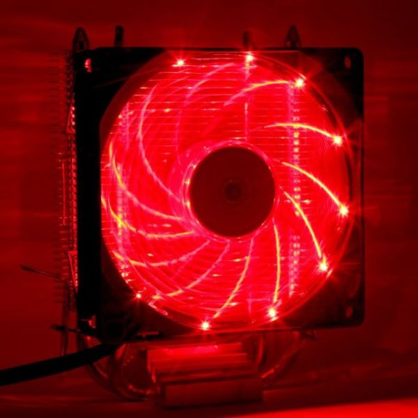 DKCCX92RD Freezer X92RD 92mm 4pin PWM Kırmızı Led Fanlı 2x Isı Borusu,İşlemci Sogu