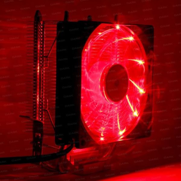 DKCCX92RD Freezer X92RD 92mm 4pin PWM Kırmızı Led Fanlı 2x Isı Borusu,İşlemci Sogu