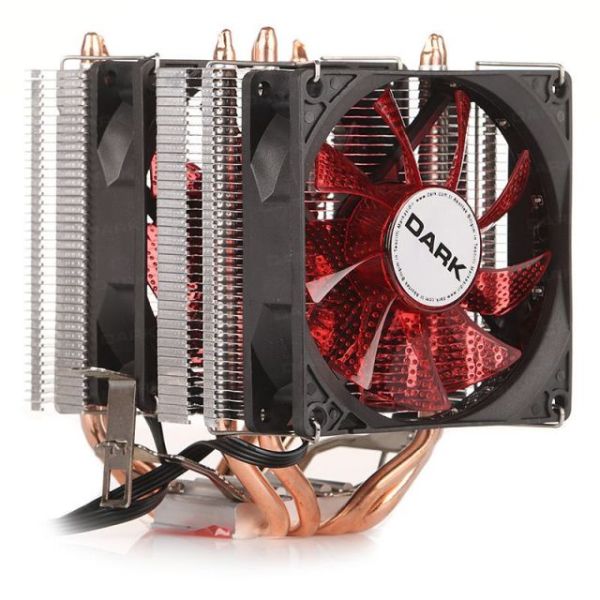 DKCCX94RD Freezer X94RD 2 X 92mm 4pin PWM Kırmızı Led Fanlı AMD/INTEL İşlemci Soğ