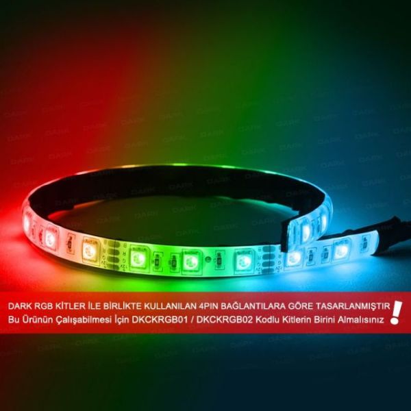 DKCFLED Ultra Bright RGB LED Şerit  (21x LED) (RGB Kit Uyumlu - 4pin Bağlantılı)
