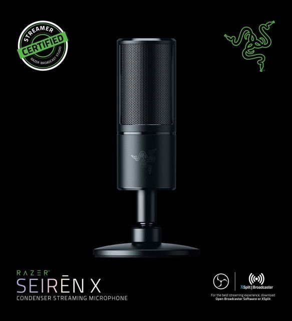 RZ19-02290100-R3M1 Seiren X Masaüstü Kondenser Kardioid Siyah Gaming Mikrofon
