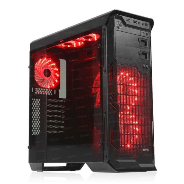 DKCHN10ADV600 600W Powerlı Pencereli Midi Tower Siyah Kasa