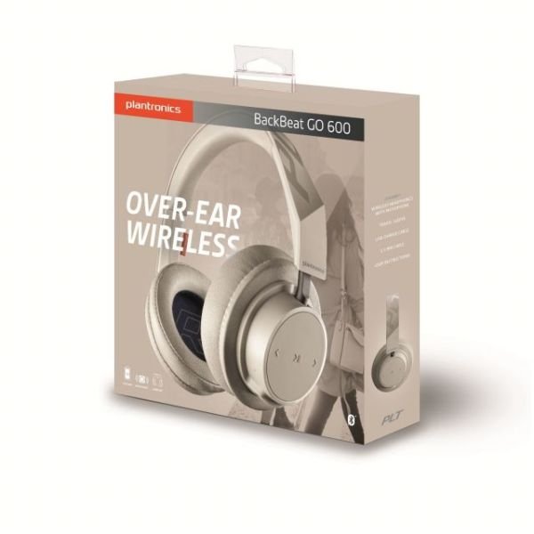 211141-99 BackBeat 600 Kablosuz + Kablolu Kulaklık KREM (Çift Telefon Desteği)