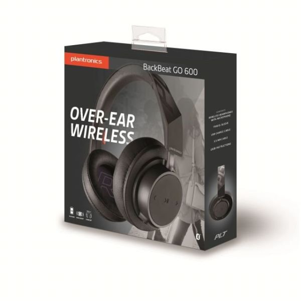211216-99 BackBeat 600 Kablosuz + Kablolu Kulaklık SİYAH (Çift Telefon Desteği)