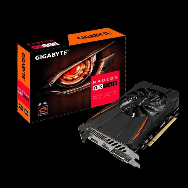 GV-RX560OC-4GD RX560 4GB 128B GDDR5 DVID/HDMI AMD Ekran Kartı