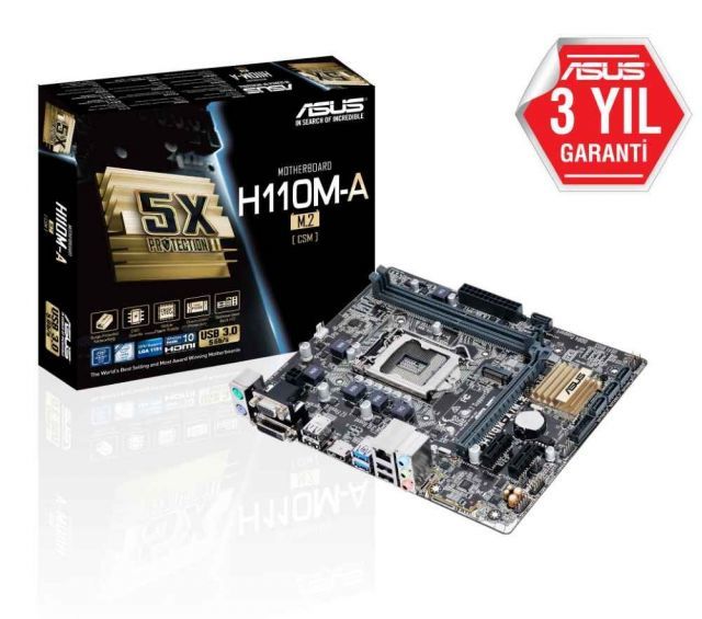 H110M-A-M2-CSM H110M-A/M.2/CSM Intel H110 LGA1151 DDR4 2133 HDMI DVI VGA M2 USB3.1 mATX