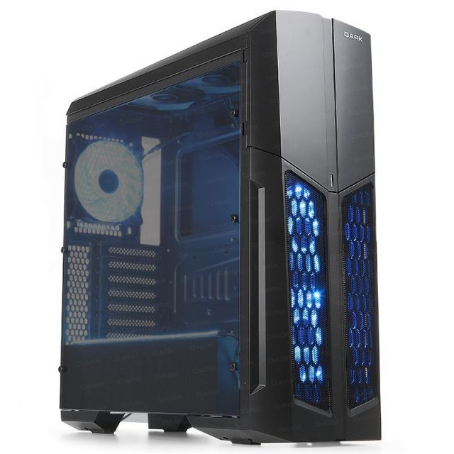 DKCHSPARTAN600 600W Powerlı Pencereli Midi Tower Siyah Kasa