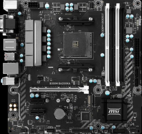 MSIB350MBAZOOKA AMD B350 AM4 DDR4 3200MHz HDMI/DVI Gaming Anakart