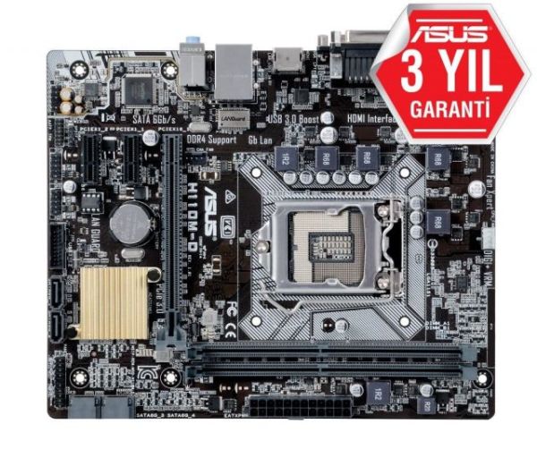 H110M-D Intel H110 1151 DDR4 2133MHz VGA/HDMI Anakart