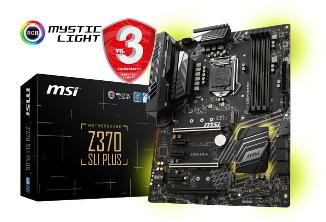 MSI-Z370-SLI-PLUS Intel Z370 1151 DDR4 4000MHz HDMI/DVI Anakart