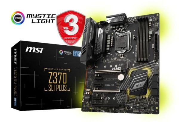 MSI-Z370-SLI-PLUS Intel Z370 1151 DDR4 4000MHz HDMI/DVI Anakart